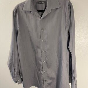 Kenneth Cole Gray Dress Shirt Smooth Fabric